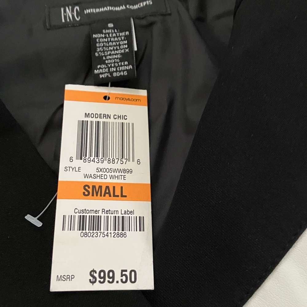 NWT White and Black Moto Jacket - Picture 6 of 6